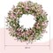 Summer 24-Inch Wreath with Sour Date Flowers and Purple Flowers, Front Door, Porch, and Patio Decoration for Home and Office